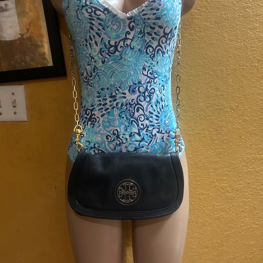 Tory Burch Black Leather Shoulder Bag